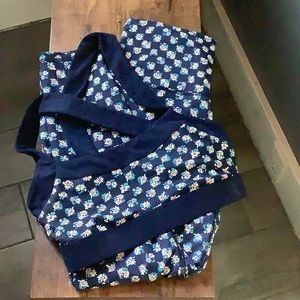 Size S, Blue daisy high waisted set , Fabletics, matching sports bra